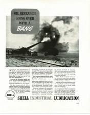 1941 Shell Oil Lubrication TNT For Big Guns Artillery Firing WWII Vintage Ad