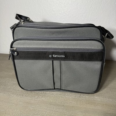 Vintage Samsonite Silhouette 4 Gray Travel Bag With Shoulder Strap 1987 EUC