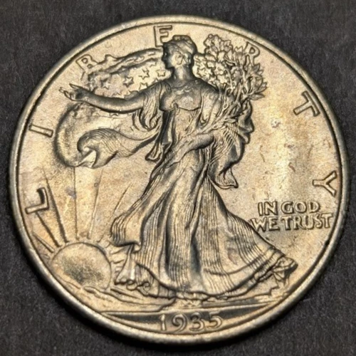 1935 WALKING LIBERTY GEM BU