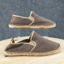 Toni Pons Shoes Mens 44 Jute Espadrille Gray Canvas Slip On Comfort Casual Flat