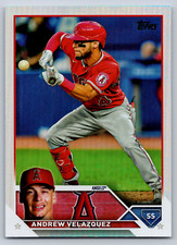 2023 Topps Series 2 #605 Andrew Velazquez Rainbow Foil Angels Baseball Card