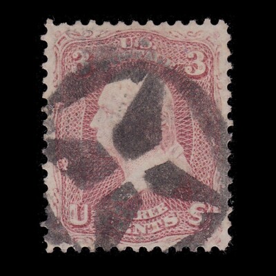 US.STAMP.1875.Washington. 3c rose. SCOTT 65. FANCY CANCEL