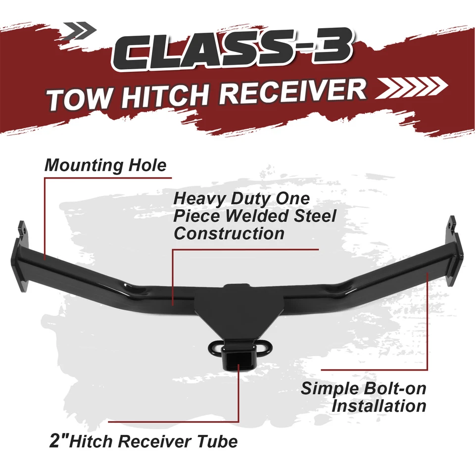 2" Receiver Class 3 Trailer Hitch Towing For Ford Edge 07-14/Lincoln MKX 07-15 Foto 4 de 4