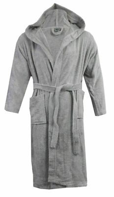 Mens and Womens 100 % Egyptian Cotton Hooded Bath Robe Dressing Gown 350  Gsm | eBay UK