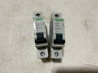 1x Schneider Electric C60 Multi 9 Circuit Breaker D4A 277V 1-Pole NOS