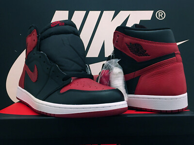 DS 2016 NIKE AIR JORDAN 1 RETRO HIGH OG UK10,5 EU45,5 BANNED I BRED 3 4 85 RARE