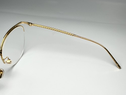 Brand New BOUCHERON Eyeglasses Women BC0059O Metal Gold Half Rim 56-135 France - Picture 11 of 18
