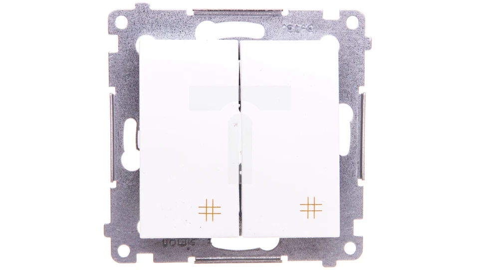 Simon 54 Doppelkreuzschalter 10AX 250V weiß DW7 / 2.01 / 11