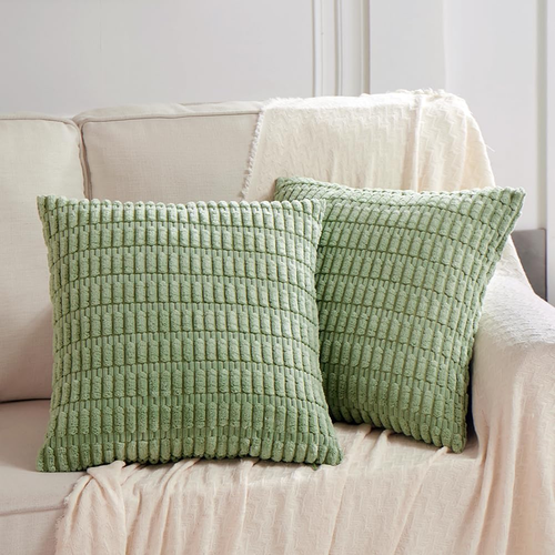2 Packs Sage Green Decorative Throw Pillow Covers 18X18 Inch for Living Room Cou - Picture 12 of 12