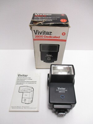 Vivitar Auto thyristor 2800-D shoe mount dedicated flash for Canon A & T series