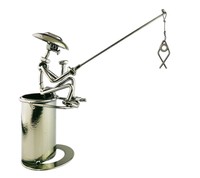 Gc Wrought Iron Art Gift Fisherman Style Pen Holder Bt-012 on sale Gc Wrought Iron Art Gift Fisherman Style Pen Holder Bt-012 on sale