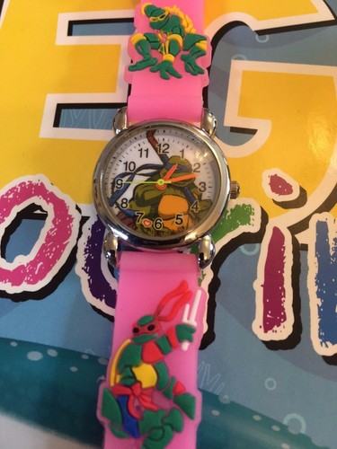 Kids Boys Girls Ninja Turtles Wristwatch Silicone Strap Wrist Watch Slim 3mm UK - Picture 17 of 26