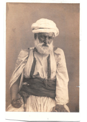 CDV Foto Richan Vieillard dem Turban zugeschrieben 1860 Algier Algerien