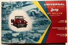 Vintage 1960s Jeep By Willys Sales Brochure For Cj-3b Cj-5 And Cj-6