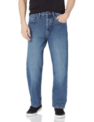 DC Men's Worker Baggy Denim Rmi 5 Pocket Jeans Pants Medium Indigo Size 38x34