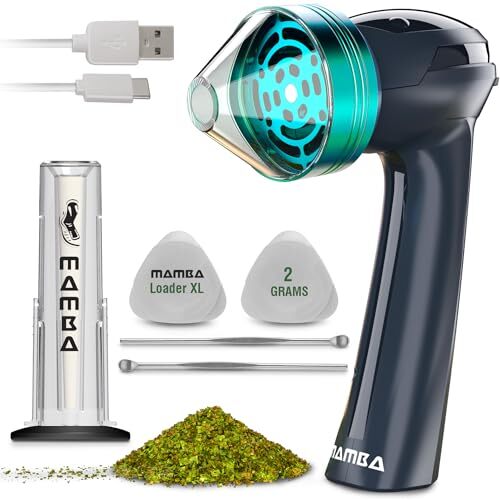 Mamba Loader XL 2g Gray USB Electric Herb Grinder. Small  Assorted Colors 
