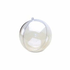 Sfera in plexiglass 10 cm Pallina di plastica trasparente Palla apribile a metà