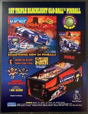 VIPER Night Drivin' - Sega Pinball Advertising Flyer - 1998 - Box Shipped