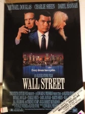 Wall Street Movie Poster 1990 Fox TV Movie Night copy 27 x 40 rolled Rare