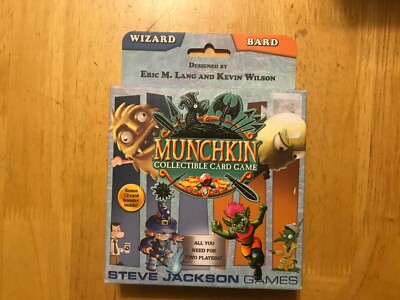 NEW Munchkin Collectible Card Game Wizard & Bard Starter Steve Jackson CCG 