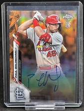 2020 Topps Chrome Ben Baller Paul Goldschmidt Orange Auto 08/25 Cardinals