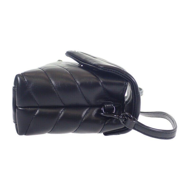 Borsa giocattolo Saint Laurent Lulu borsa a tracolla pelle di vitello nero opaco donna TGIS