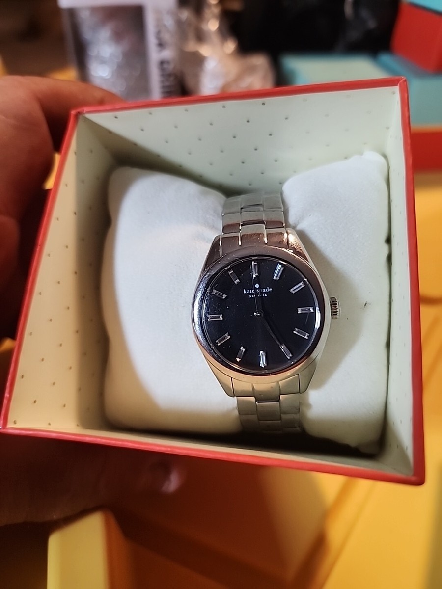 NWT AUTHENTIC KATE SPADE GRAND SEAPORT STAINLESS STEEL WATCH  display picture 3