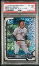 2022 Bowman Chrome Prospects  Ezequiel Tovar #BCP231 SHIMMER REFRACTOR PSA 9