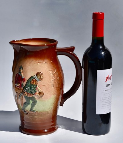 Rare Large 1937 Royal Doulton Queensware SIR FRANCIS DRAKE Pitcher/Jug - D5075 - Picture 10 of 12