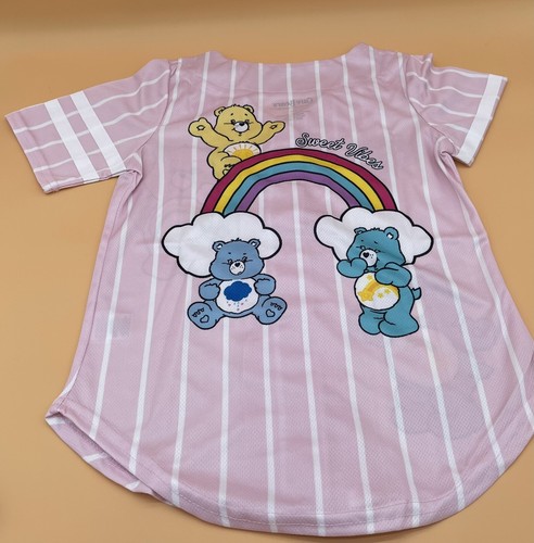 Care Bears Pink Girl’s Baseball Jersey Top Shirt New Size 7-8 - Picture 5 of 6