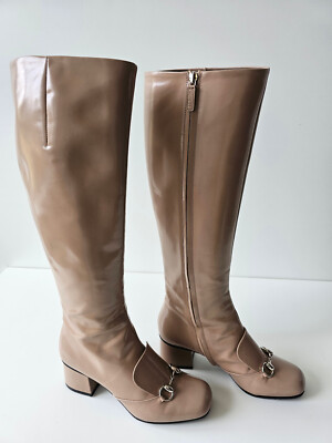 おもちGUCCI GGパターン ロングブーツ ベージュ おもち様専用GUCCI GGパターン ロングブーツ ベージュ