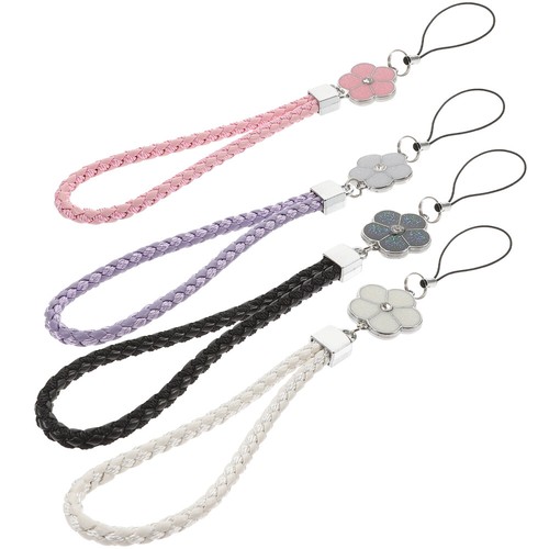 4 Pcs Mobile Phone Straps Miss Beaded Lanyard Keychain Charm Wrist Cell - Photo 9/12
