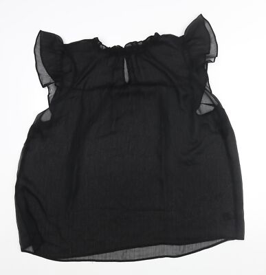 Torrid Damen schwarz Polyester Basic Bluse Größe 18 Rundhalsausschnitt - halbtransparent Größe 