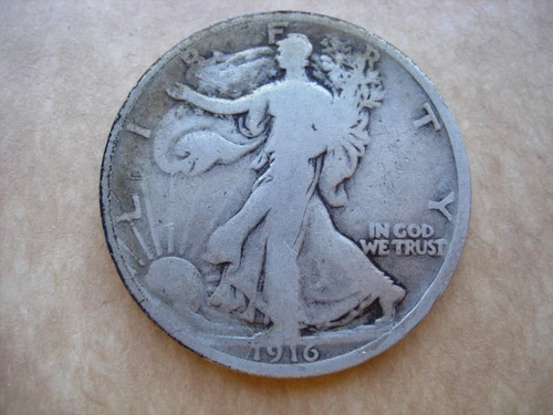 1916 VG/FINE   BETTER DATE WALKING LIBERTY SILVER HALF DOLLAR - L940
