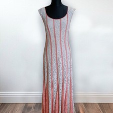 NWT TADASHI SHOJI TOO Latte Lace ACZ1651L full length LONG GOWN Size - 20 Q