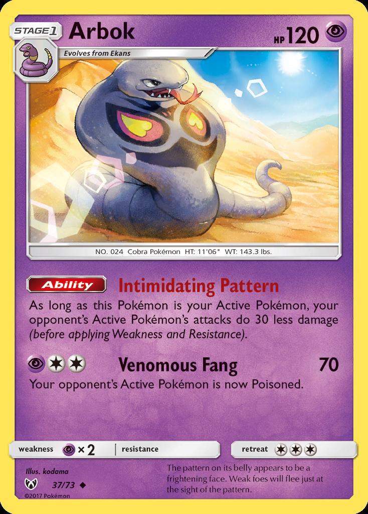 Pokemon Arbok (37/78) Shining Legends LP