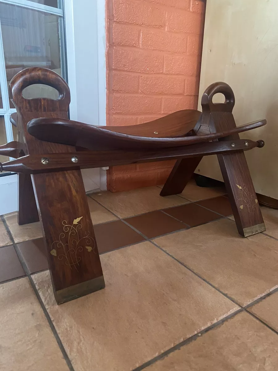 Vintage camel saddle stool deals