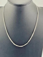 ATI ITALY 925 STERLING SILVER TRIPLE CHAIN NECKLACE 16" CLASSIC CASUAL 832
