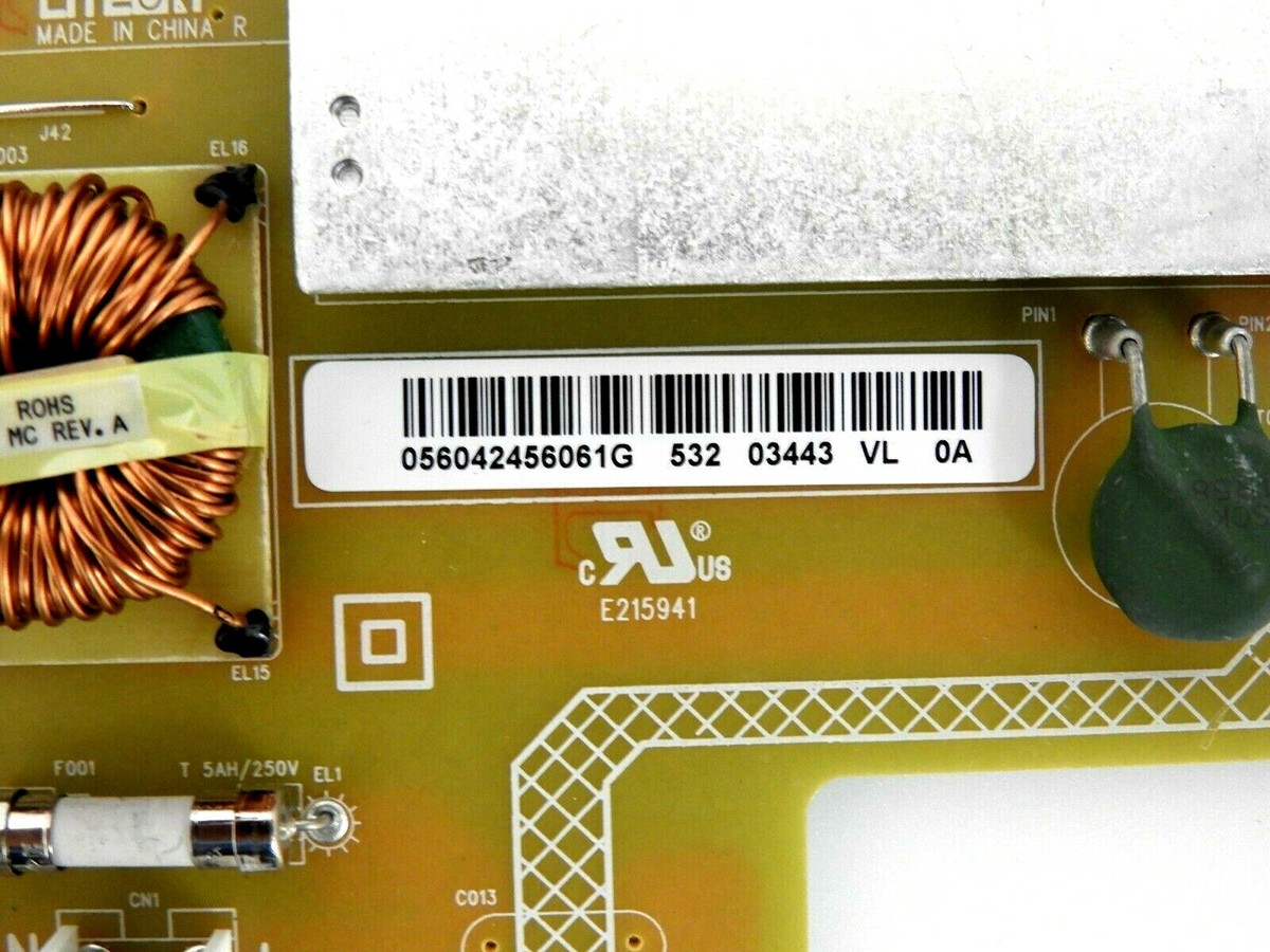 TV VIZIO número de serie y modelo, buscar