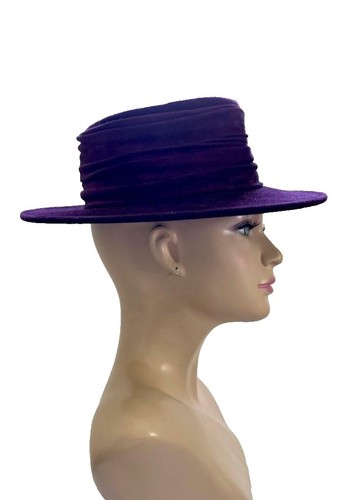 Kokin New York Brown Wool Hat Hunt Cap Jockey Club Banded  display picture 2