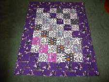  NIGHTMARE BEFORE CHRISTMAS  42 by 52" handmade quilt couch throw, lap