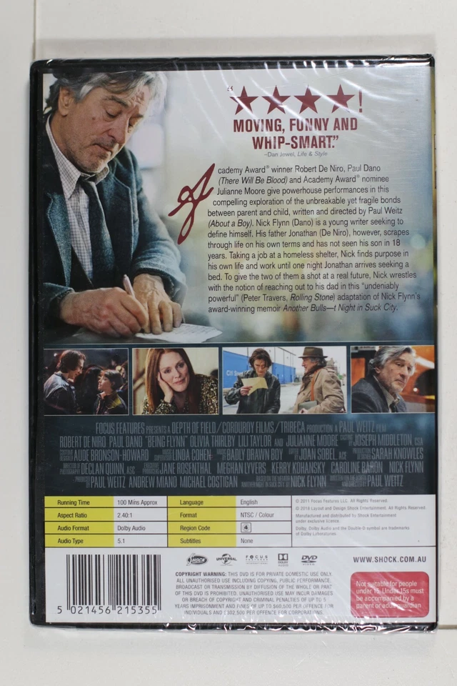 Being Flynn - Robert De Niro, Paul Dano - Region 4 New Sealed - image 2 of 2