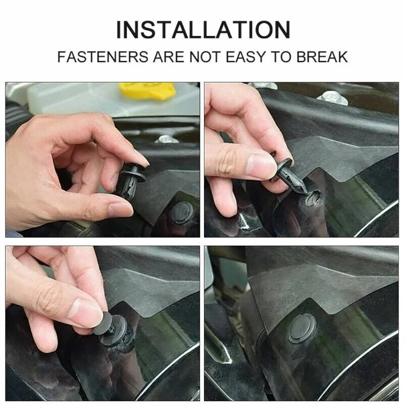 Juego de 100 remaches de tornillo para maletero guardabarros de parachoques de coche para clip de sujetador de plástico automático EE. UU. Foto 2 de 4