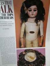 3pg Antique Talking Dolls History Article OFF THE TOPS OF THEIR HEADS/ Matrix