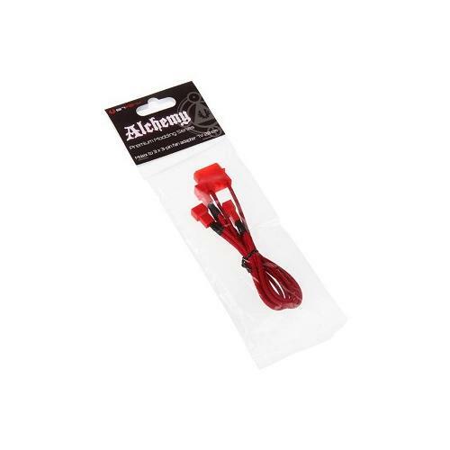 GN5187 BitFenixAlchemy Molex naar 3x 3-Pin 7V Adapter 20cm rood / rood - Afbeelding 1 van 1