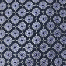 Ike Behar Silk Tie Geometric Circles 58" USA