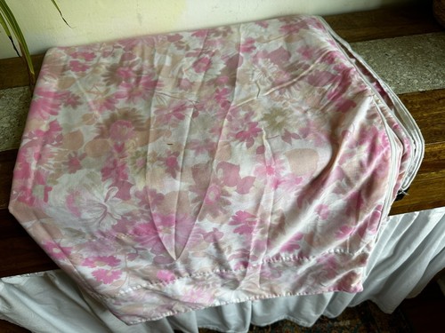 Vintage Single Duvet Cover Pink Flowers Shabby Chic Floral Cottage 138 x 205cm - Picture 10 of 10