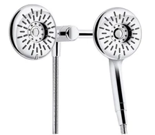 Kohler Freespin Bellerose 2-in-1 Dual Showerhead & Handshower  Polished Chrome