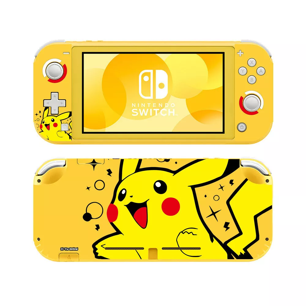 Nintendo Switch Lite Skin Pokemon Pikachu Yellow Vinyl Decal Screen  Protector