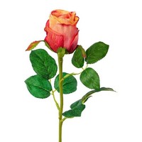 artplants KüNstliche Rose Kloni, Orange-Rot, 50Cm